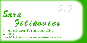 sara filipovics business card